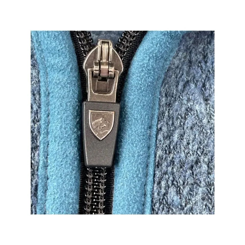 Kuhl Alpaca Fleece Zip Jacket Blue Thumbholes Women Medium